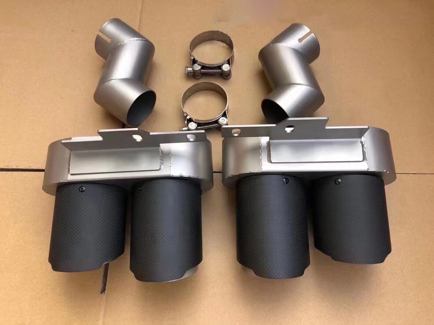 2019-2025 For Audi A6 S6 C8 C8.5 C8 PA Carbon Fiber Rear Diffuser With Tailpipe