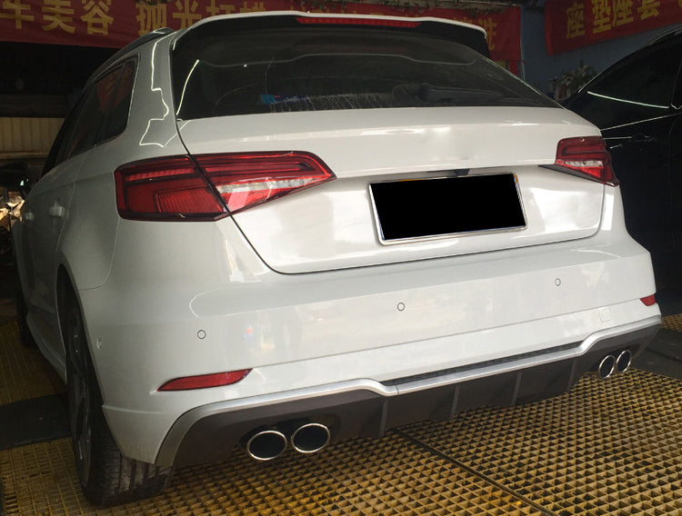 2017-2019 For Audi A3 S3 8V.5 S line rear diffuser and tailpipe