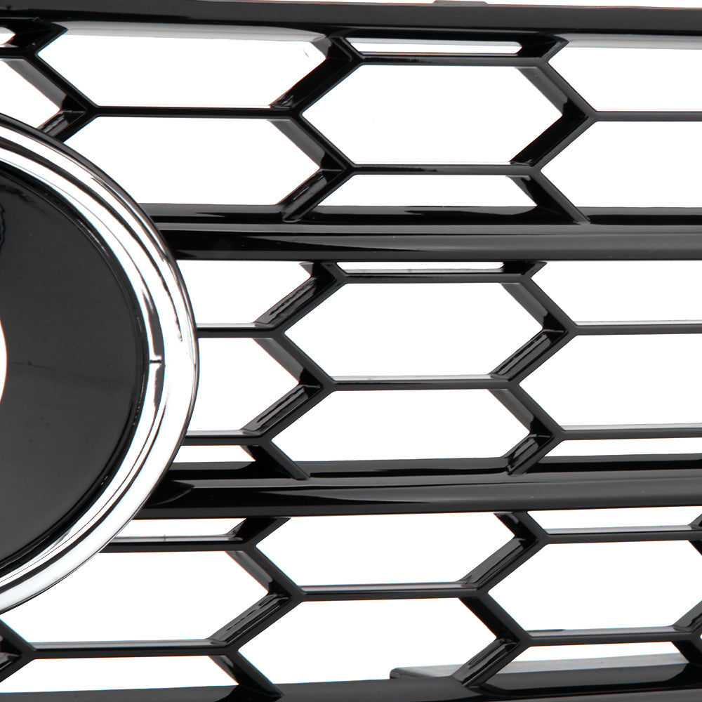 2008-2012 For Audi A4 S4 B8 Front Bumper Down Grille Honeycomb Style Allroad Fog Light Grilles