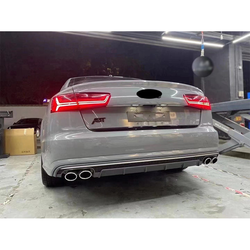 2016-2018 For Audi A6 S6 C7.5 Rear Diffuser With Tailpipe
