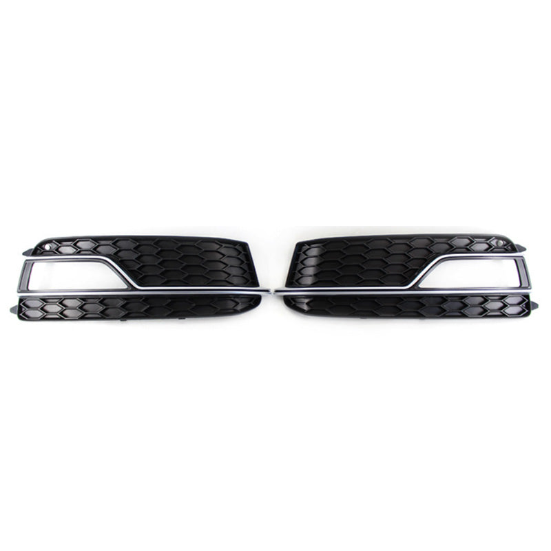 2012-2016 For Audi A5 S5 B8.5 Front Bumper Down Grille Honeycomb Style Fog Light Grilles