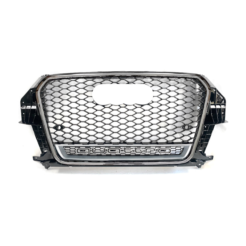 2013-2015 For Audi Q3 SQ3 8U RSQ3 Style Honeycomb Grille WIth Lower Mesh