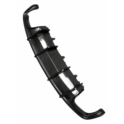 2016-2018 Audi A7 S7 C7.5 S Line Style carbon fiber rear diffuser with tailpipes - product shot on white background