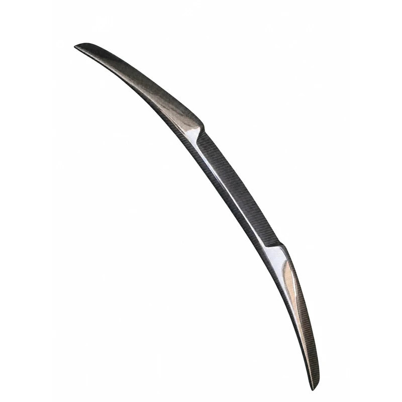2012-2015 Audi A6 C7 V Style carbon fiber trunk spoiler - product shot on white background