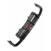 2020-2024 Audi A4 S4 B9.5 S4 Style carbon fiber rear diffuser with quad tailpipes - product shot on white background