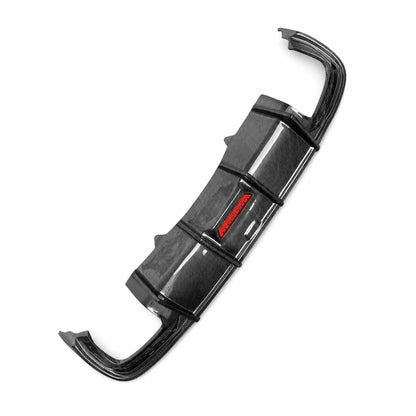 2020-2024 Audi A4 S4 B9.5 S4 Style carbon fiber rear diffuser with quad tailpipes - product shot on white background