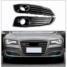 2011-2014 For Audi A8 D4 Front Bumper Down Grille Honeycomb Style Fog Light Grilles