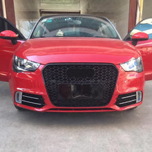 Audi A1 S1 RS1 Style honeycomb grille installed on red car - front view