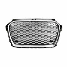 Audi A1 S1 RS1 Style honeycomb grille with silver frame - front view