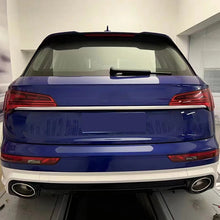 RSQ5 Style rear diffuser installed on blue Audi Q5 - rear view