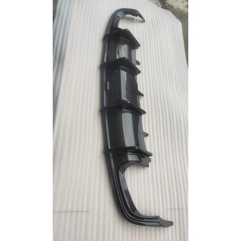 Carbon fiber rear diffuser underside mounting view