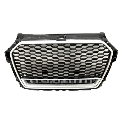 Audi A1 S1 honeycomb grille with silver lower trim - front view