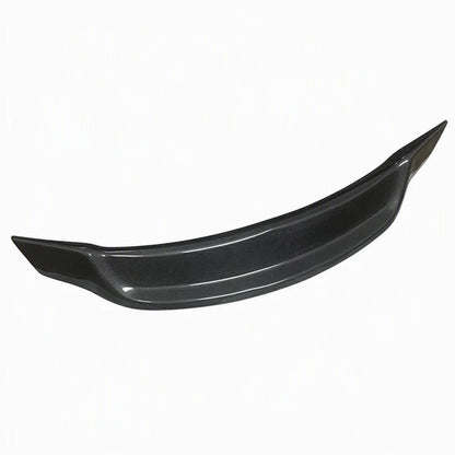 Carbon fiber trunk spoiler three-quarter profile view