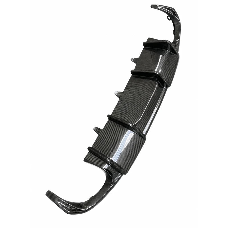 Audi A6 C7 carbon fiber rear diffuser - product shot on white background