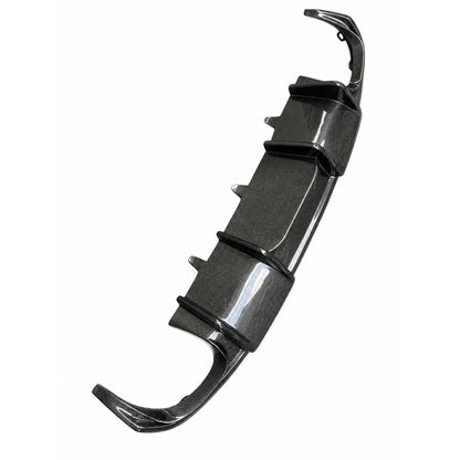 Audi A6 C7 carbon fiber rear diffuser - product shot on white background