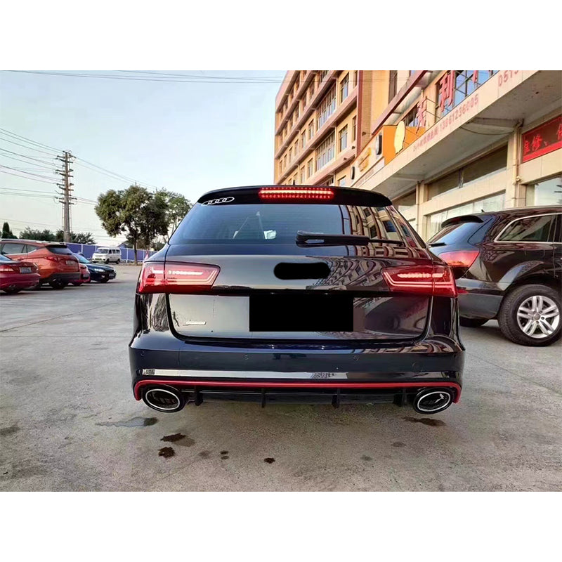 2016-2018 For Audi A6 S6 C7.5 Rear Diffuser With Tailpipe