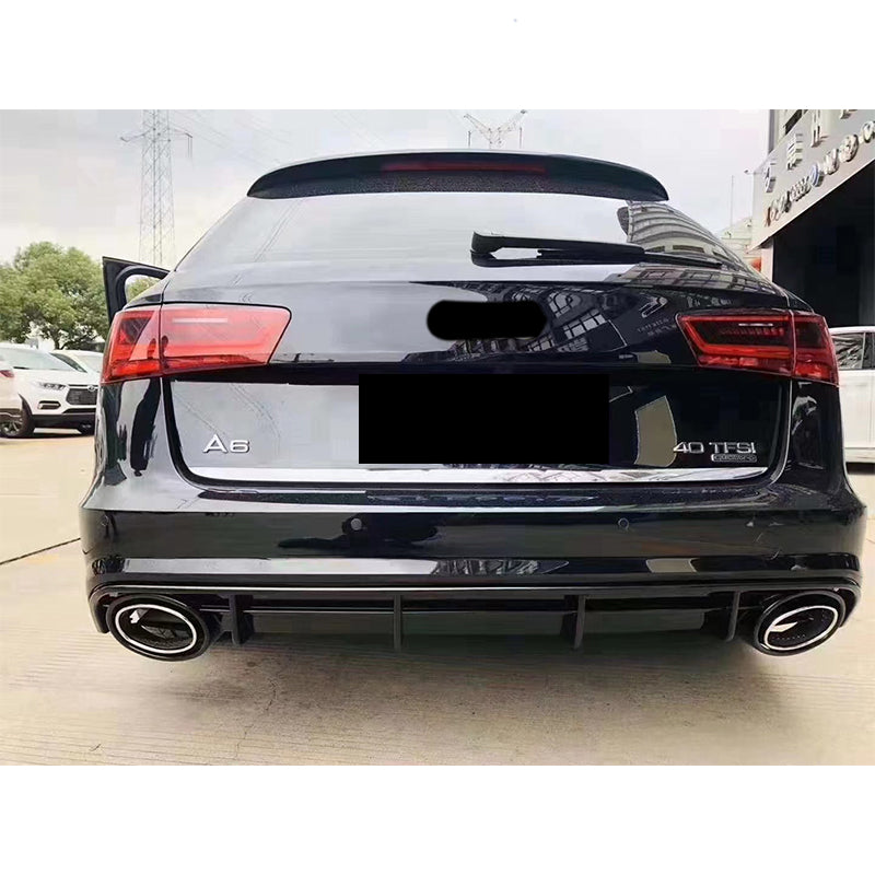 2016-2018 For Audi A6 S6 C7.5 Rear Diffuser With Tailpipe