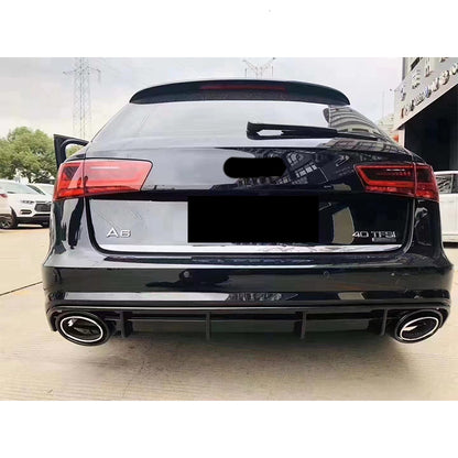 2016-2018 For Audi A6 S6 C7.5 Rear Diffuser With Tailpipe