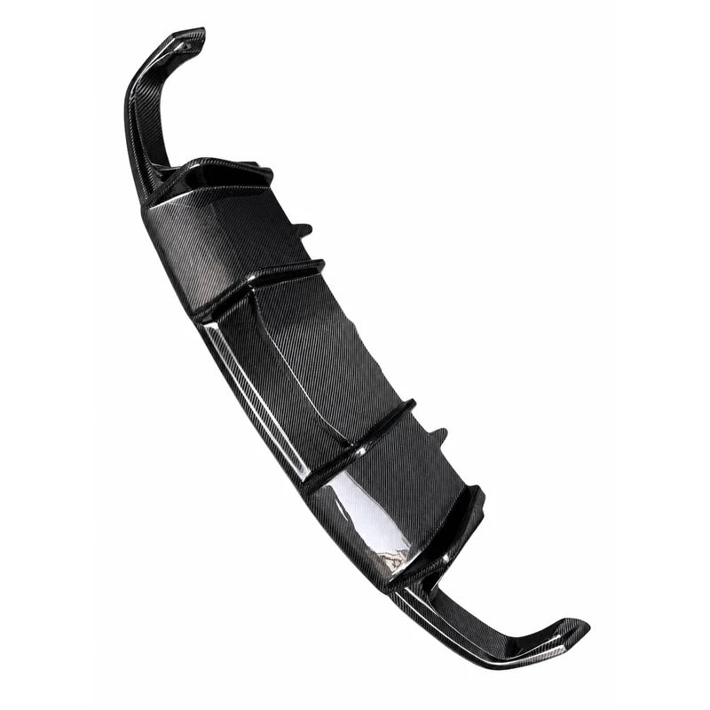 Audi A7 S7 S Line carbon fiber rear diffuser - product shot on white background