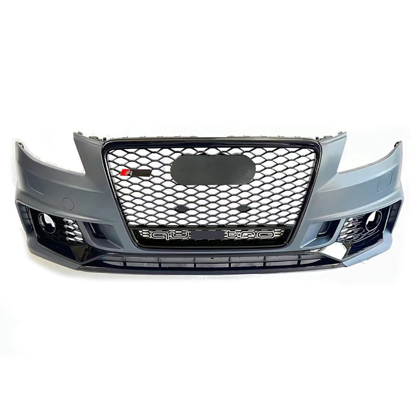 2008-2012 For A4/S4 B8 RS4 Style Front Bumper With Fog Light Grille Honeycomb Grille
