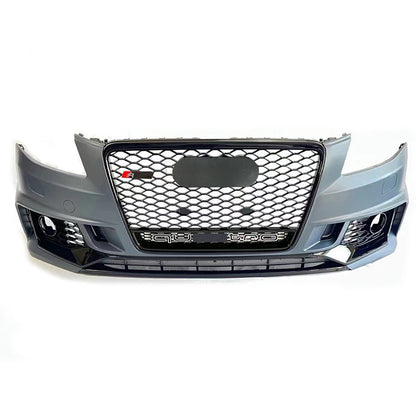 2008-2012 For A4/S4 B8 RS4 Style Front Bumper With Fog Light Grille Honeycomb Grille
