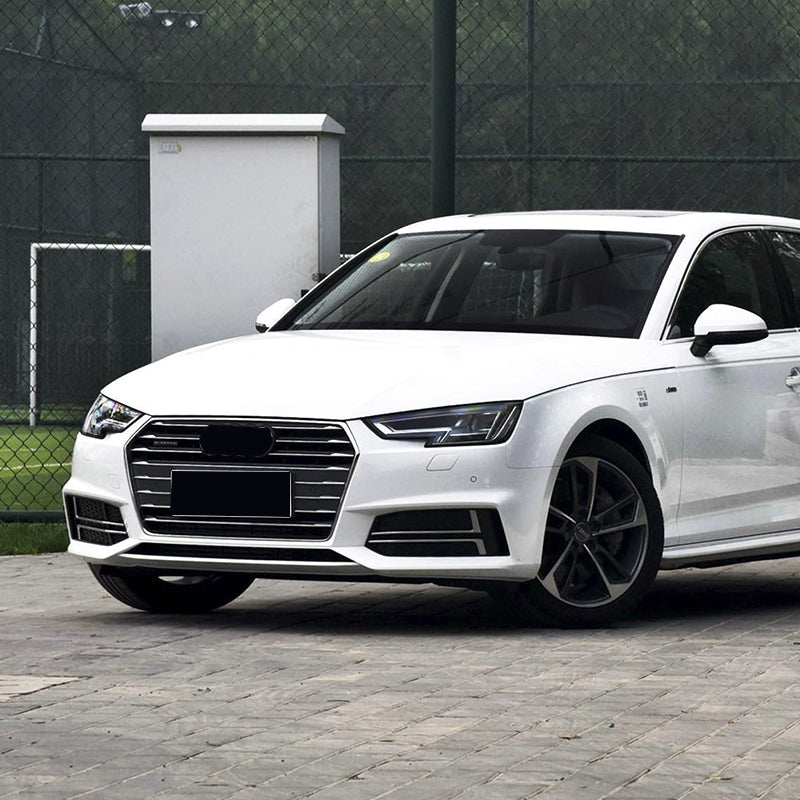 2017-2019 For Audi A4 S4 B9 Front Bumper Down Grille Honeycomb Style S line Fog Light Grilles