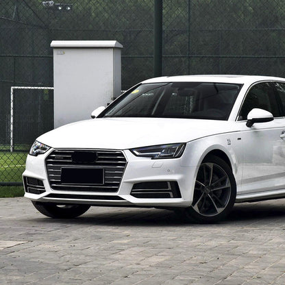2017-2019 For Audi A4 S4 B9 Front Bumper Down Grille Honeycomb Style S line Fog Light Grilles
