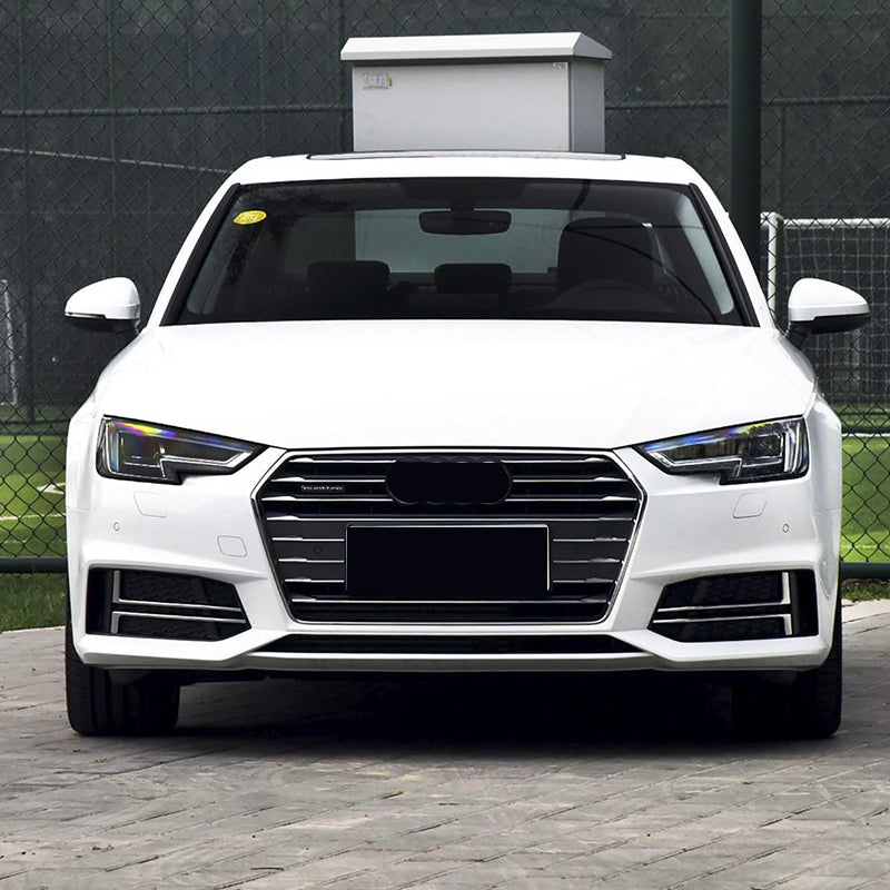 2017-2019 For Audi A4 S4 B9 Front Bumper Down Grille Honeycomb Style S line Fog Light Grilles