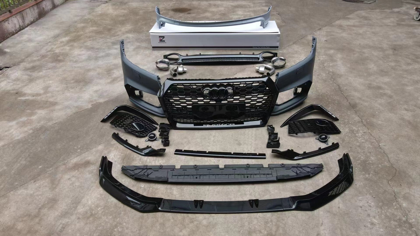 2019-2021  For Audi Q5/SQ5 B9 RSQ5 Style Body Kits With Honeycomb Grille Front Lip