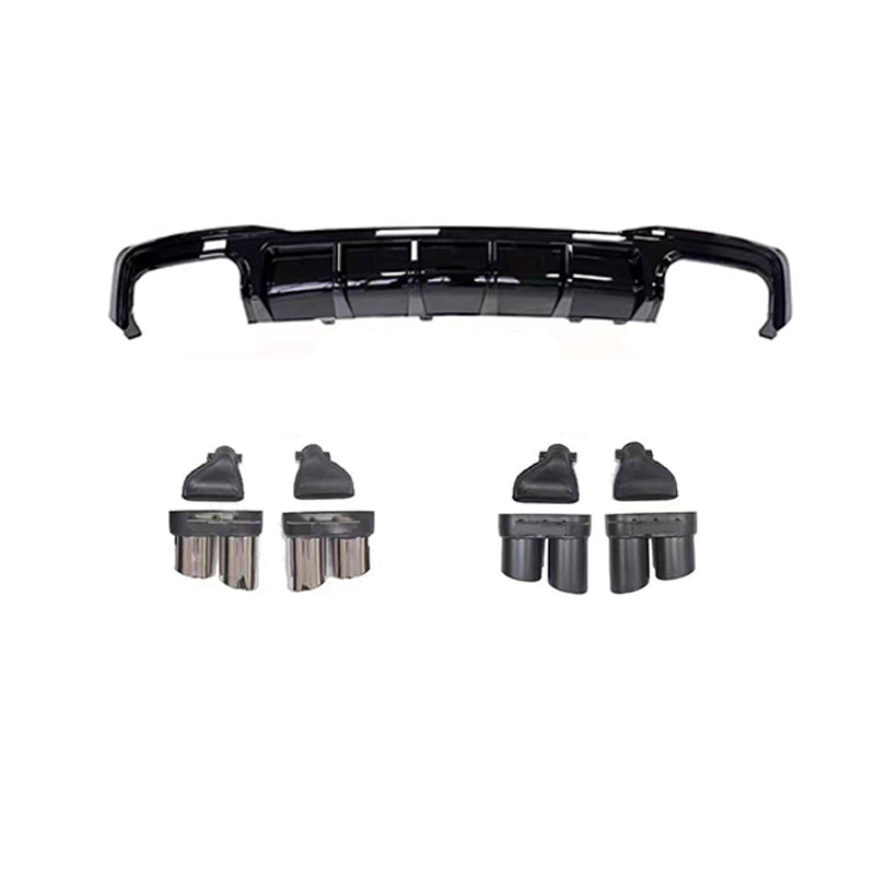 2019-2025 For Audi A7 S7 C8 Audi RS7 S7 Style A7 Rear Diffuser With Tailpipe