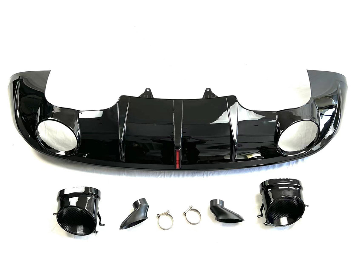 2008-2017 For Audi Q5 SQ5 8R 8R.5/B8 B8.5 RSQ5 Style Non-S line Rear Diffuser With Large Dual Tailpipe