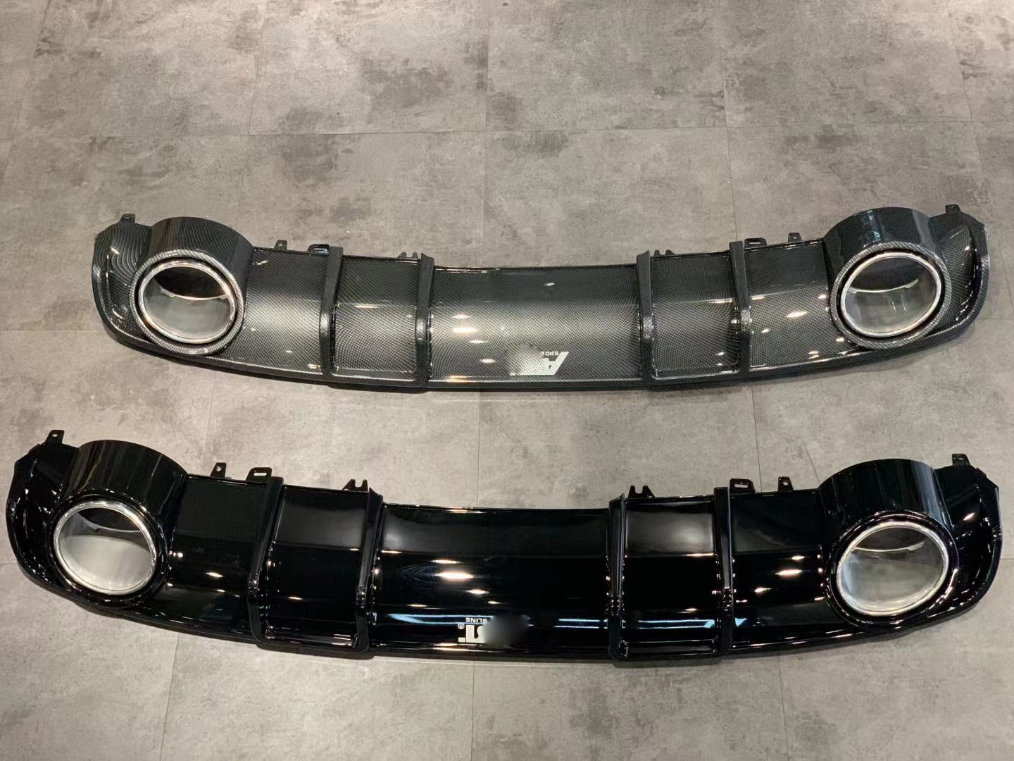 2017-2019 For Audi A4 S4 B9 Diffuser With Large Dual Tailpipe