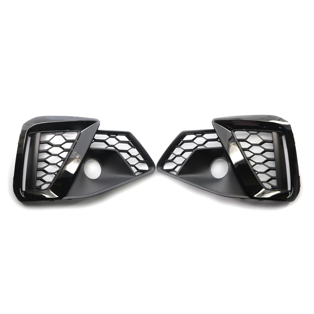 2020-2024 For Audi A4 S4 B9.5 Audi Front Bumper Down Grille Honeycomb Style S line Fog Light Grilles