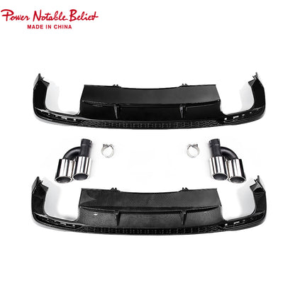 2020-2024 For Audi A4 S4 B9.5 Audi S4 Style A4 Diffuser With Tailpipe