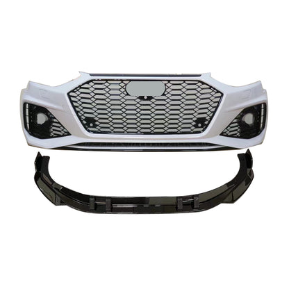 2020-2024 For A4/S4 B9.5 Body Kits With ACC Fog Light Grill Bumper Down Grille Honeycomb Grille Front Lip Splitter | RS4 Front Bumper