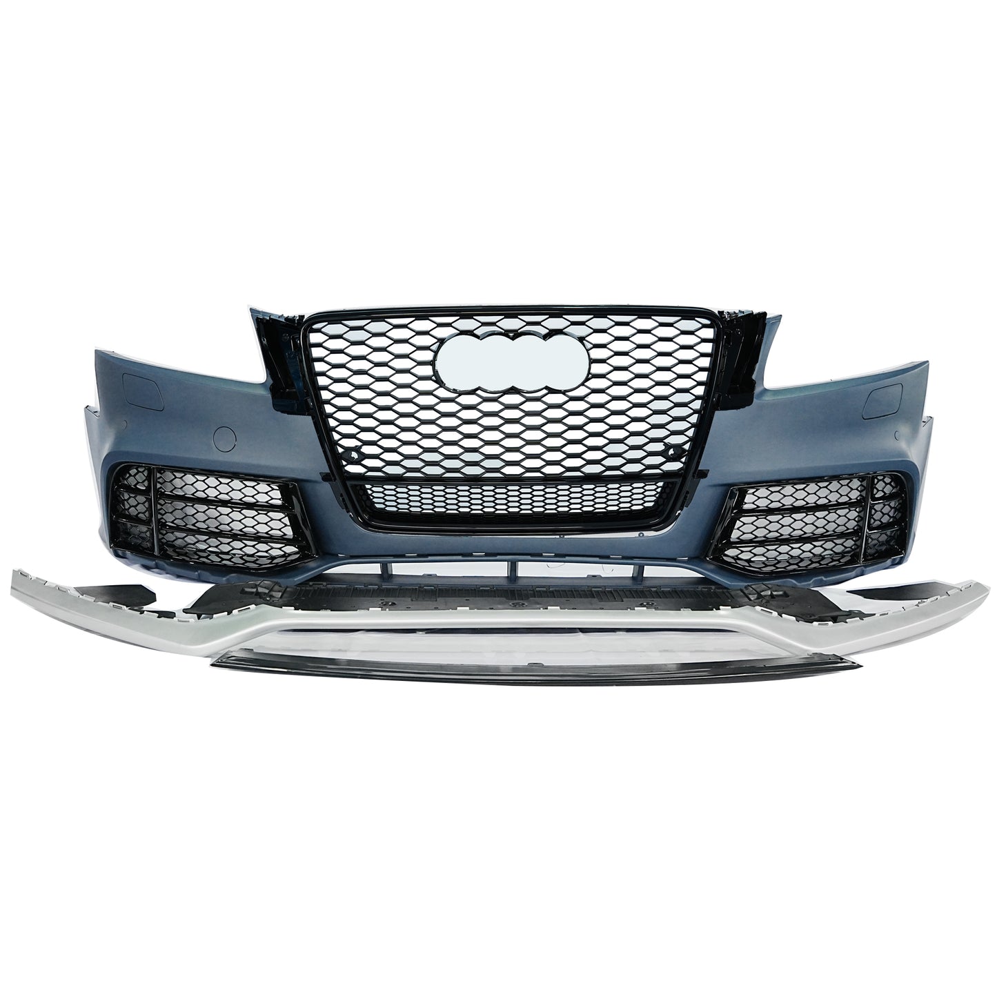 2009-2011 For A5/S5 B8 RS5 Style Bumper With Honeycomb Grille Front Lip