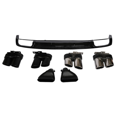 2019-2025 For Audi A6 S6 C8 C8.5 Rear Diffuser With Tailpipe