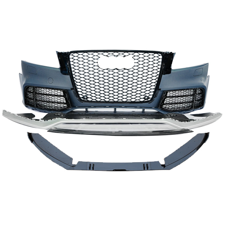 2009-2011 For A5/S5 B8 RS5 Style Bumper With Honeycomb Grille Front Lip