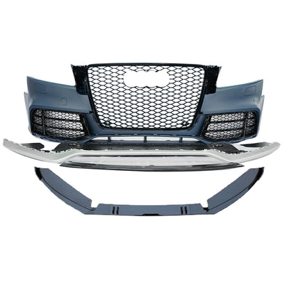 2009-2011 For A5/S5 B8 RS5 Style Bumper With Honeycomb Grille Front Lip