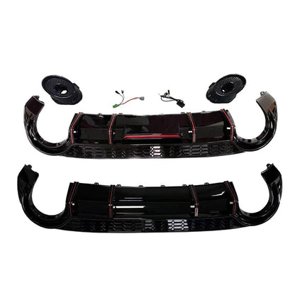 2020-2024 For Audi A3 S3 8Y S line rear diffuser and large dual tailpipe
