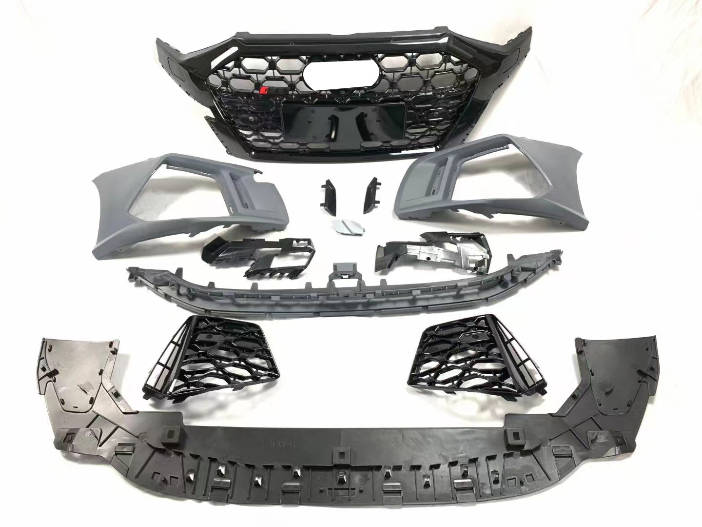 2020-2024 For A3/S3 8Y RS3 Style Bumper With Honeycomb Grille Front Lip