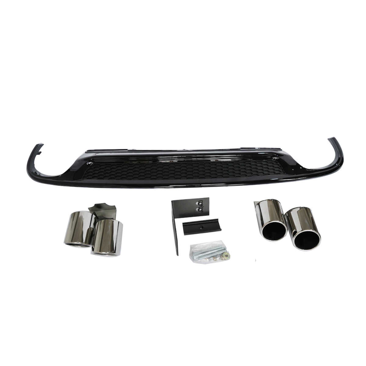 2013-2016 For Audi A4 S4 B8.5 S line diffuser with tailpipe