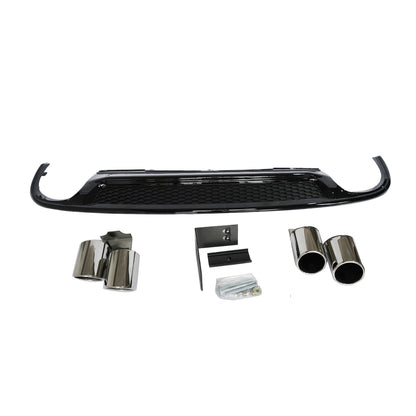 2013-2016 For Audi A4 S4 B8.5 S line diffuser with tailpipe