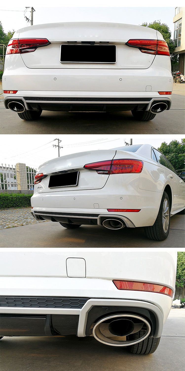 2017-2019 For Audi A4 S4 B9 Diffuser With Large Dual Tailpipe