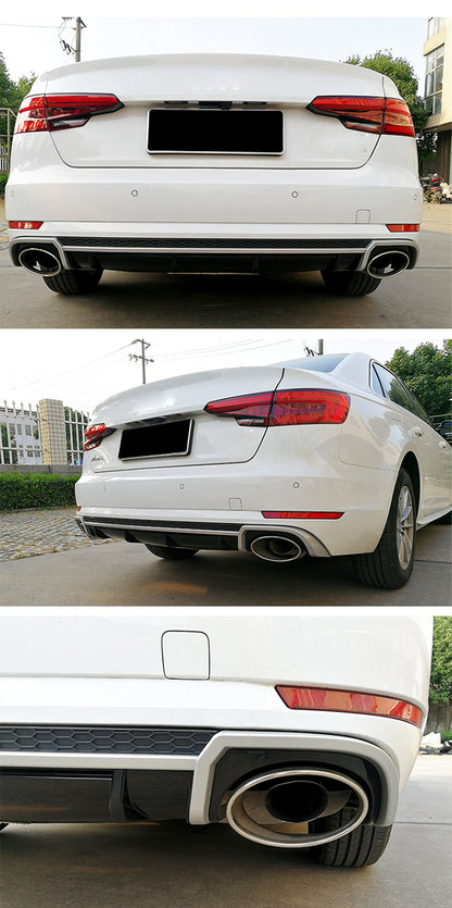 2017-2019 For Audi A4 S4 B9 Diffuser With Large Dual Tailpipe
