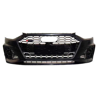 2020-2024 For A4/S4 B9.5 Body Kits With ACC Fog Light Grill Bumper Down Grille Honeycomb Grille Front Lip Splitter | RS4 Front Bumper