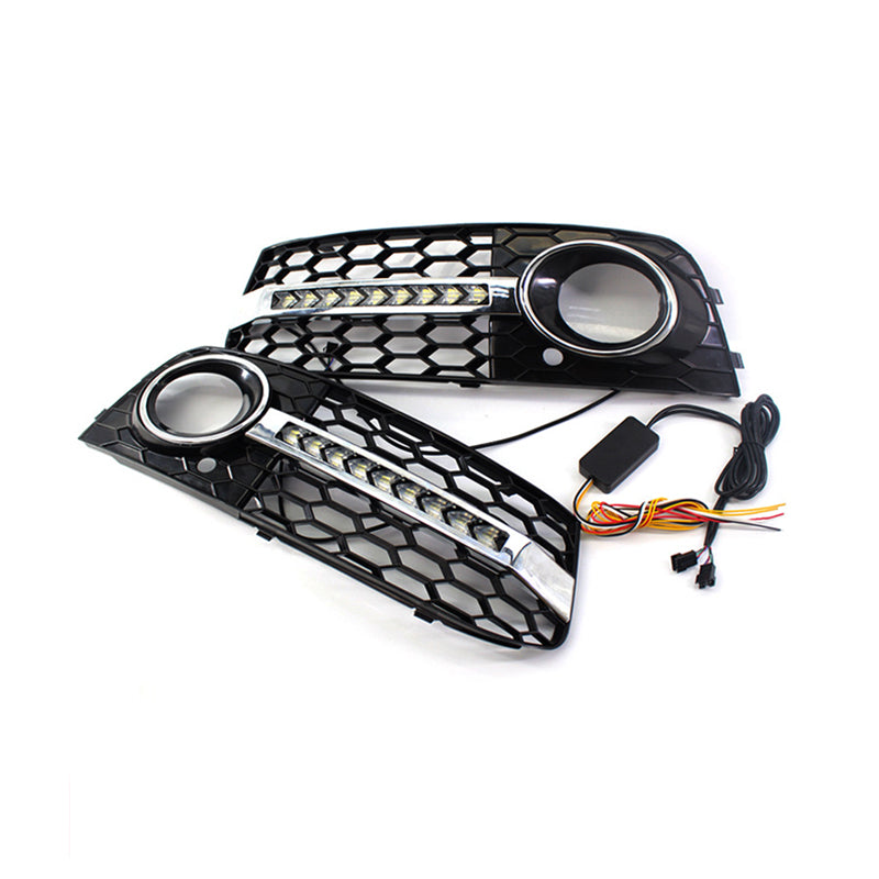 22008-2012 For Audi A4 S4 B8 A4 B8 Front Bumper Down Grille Honeycomb Style Non S line Fog Light Grilles