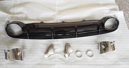 2012-2015 For Audi A6 S6 C7 Audi RS6 Style Rear Diffuser With Tailpipe