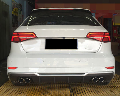 2017-2019 For Audi A3 S3 8V.5 S line rear diffuser and tailpipe