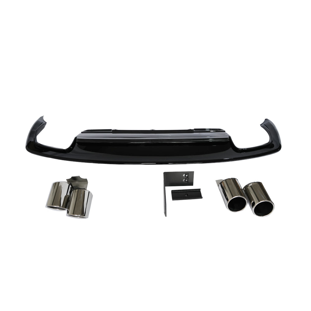2013-2016 For Audi A4 S4 B8.5 Non S line diffuser with tailpipe